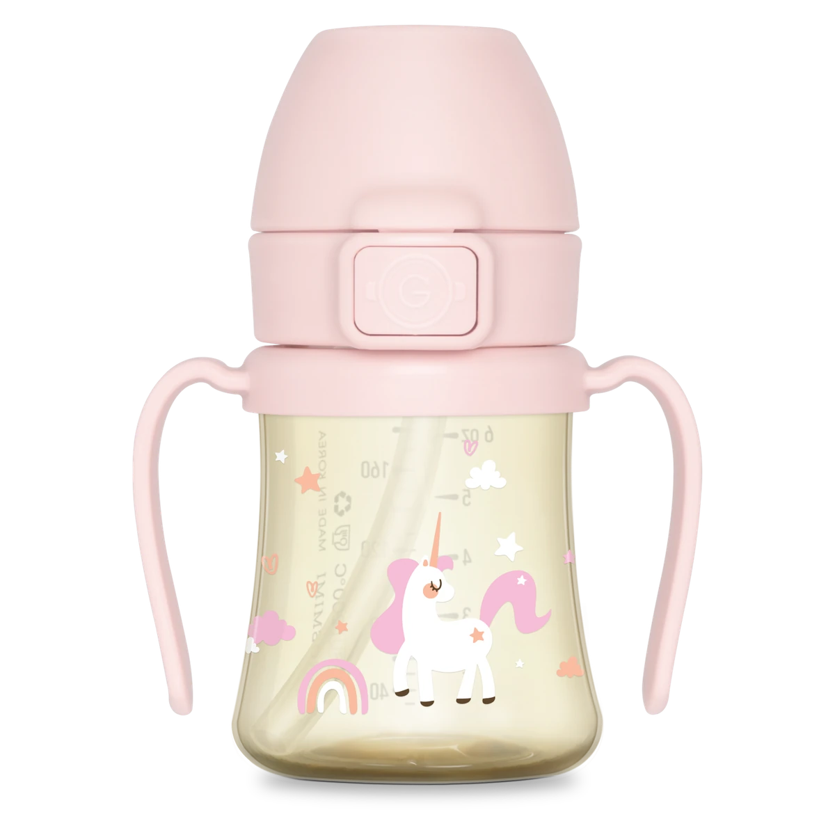 PPSU tréninkové hrnky s brčkem — Unicorn, 200 ml