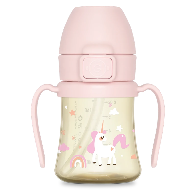 PPSU tréninkové hrnky s brčkem — Unicorn, 200 ml