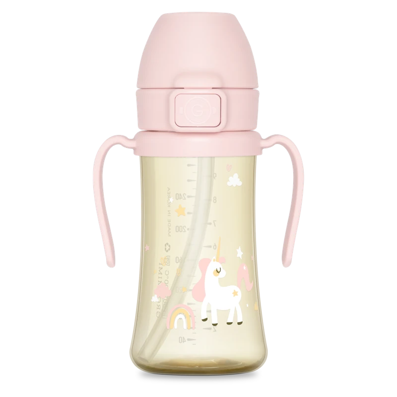 PPSU tréninkové hrnky s brčkem — Unicorn, 300 ml