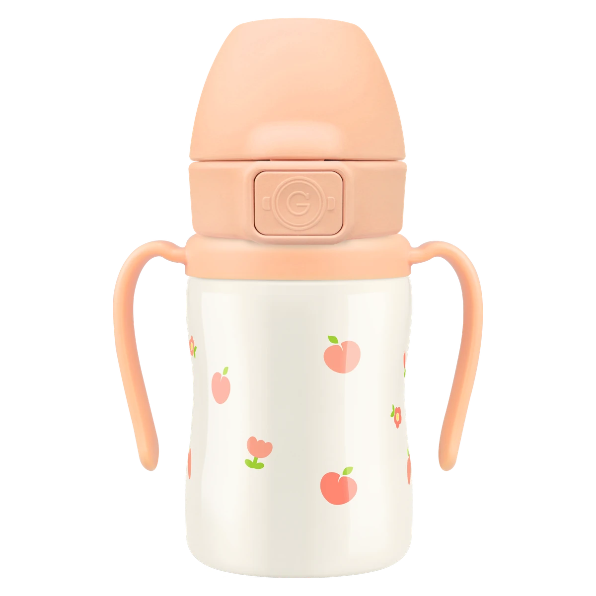 Nerezové termo tréninkové hrnky — Peach Flower, 200 ml