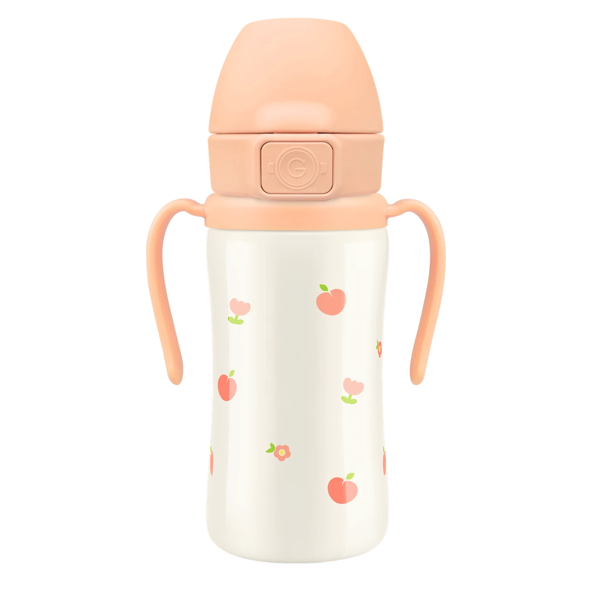 Nerezové termo tréninkové hrnky — Peach Flower, 300 ml